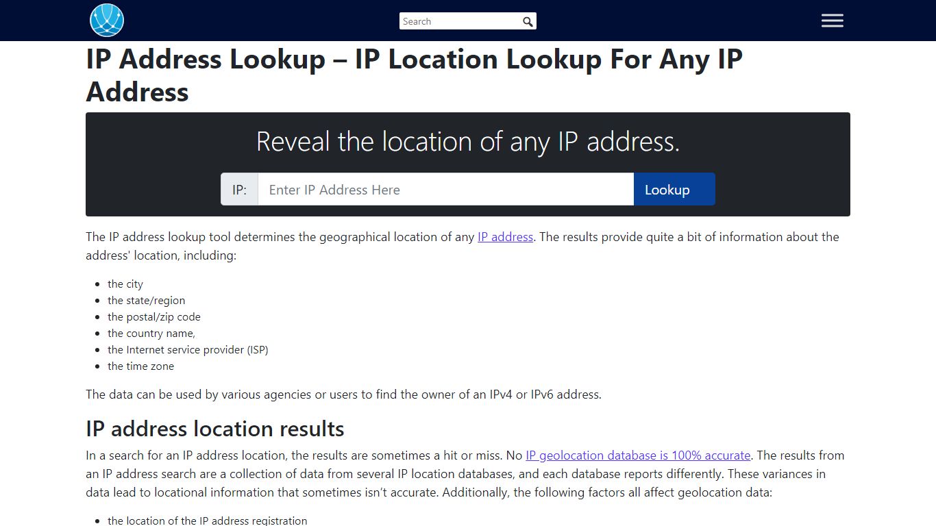 IP Address Lookup - Get ALL IP Location Details In Less Than 1 Second